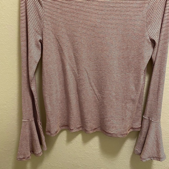 RO & DE By Anthropologie Red & White Striped Bell Sleeve Top Size M New With Tag - Picture 14 of 15